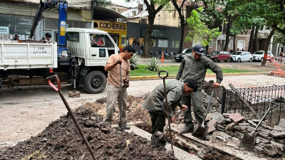 Reemplazan línea subterránea para mejorar el servicio eléctrico en el centro de Resistencia