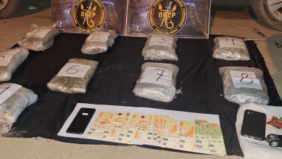 Secuestran más de nueve kilos de marihuana y un automóvil