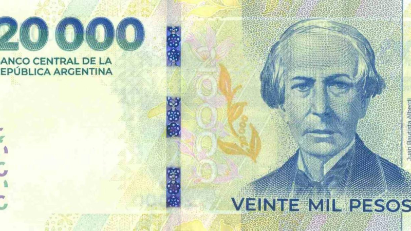 Llegaron los billetes de 20.000 pesos
