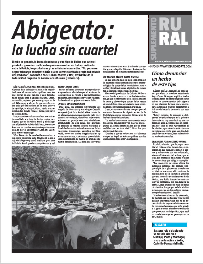 Abigeato: la lucha sin cuartel