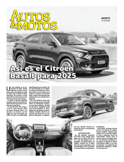 Así es el Citroën Basalt para 2025