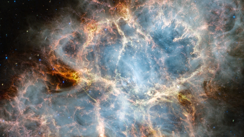La Nebulosa del Cangrejo vista bajo una nueva luz por el telescopio Webb