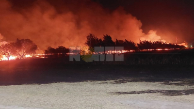 Fuego en zona del aeropuerto donde hay tanques de hidrógeno
