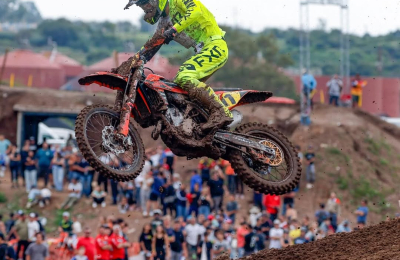 Podio de Lautaro Medina en el Motocross Cordobés