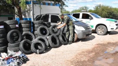 Incautan 104 neumáticos y mercadería de contrabando valuada en más de $27 millones