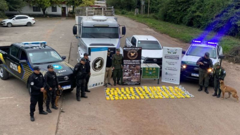 Desbarataron a una banda que trasladaba 126 kilos de cocaína