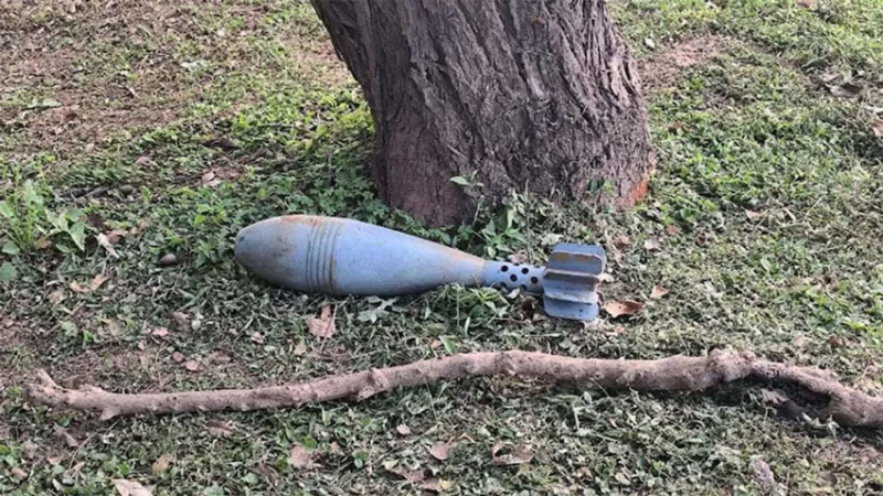 Encontraron un proyectil de mortero en un basural