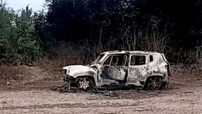 Hallaron dos cuerpos calcinados en el interior de un automóvil incendiado
