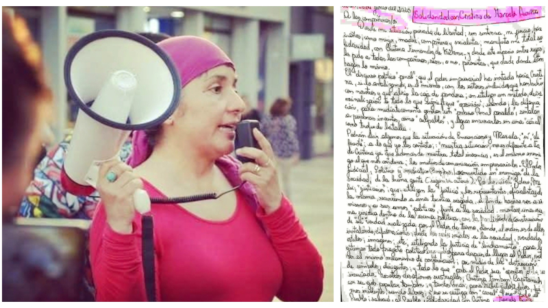 Desde prisión, Marcela Acuña se solidarizó con Cristina Kirchner y defendió la gestión de Capitanich