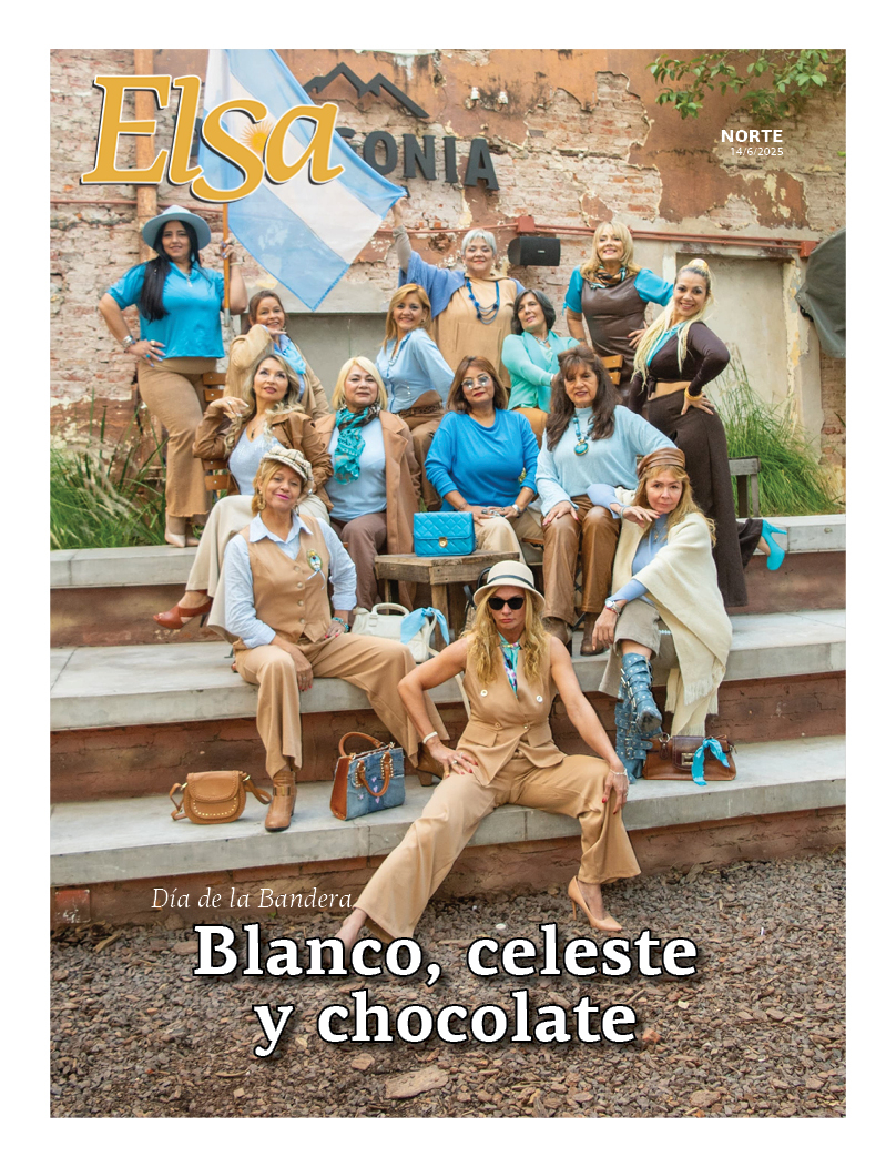 Blanco, celeste y chocolate
