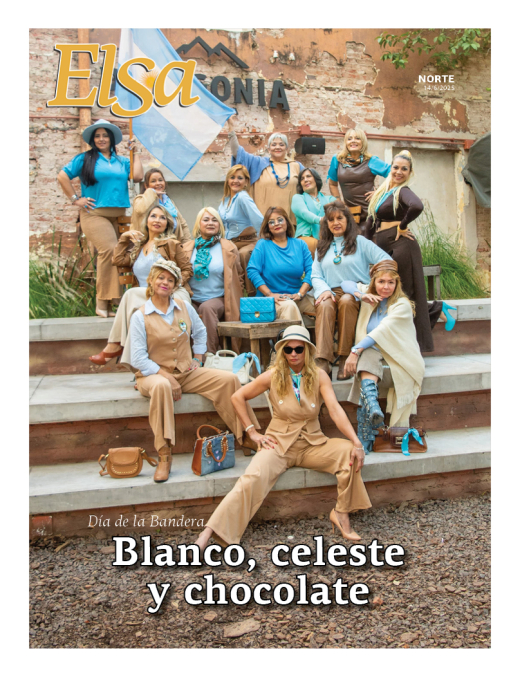 Blanco, celeste y chocolate