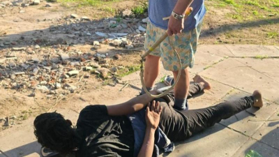 Cansados de los robos, vecinos salieron a la cacería de los delincuentes