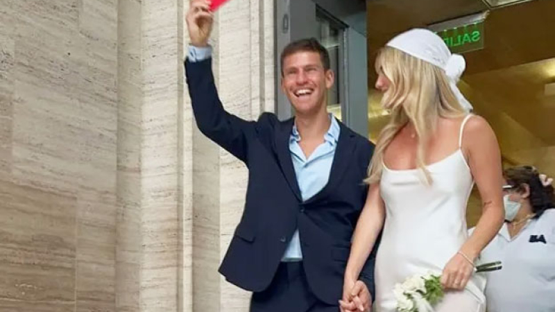 El Peque Schwartzman se casó con su novia Eugenia De Martino