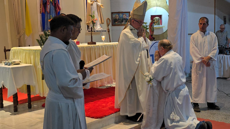 Excorresponsal de NORTE, ordenado diácono permanente en una histórica ceremonia en Pampa del Indio