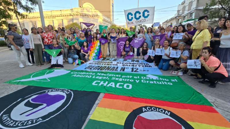 Actos y manifestaciones en Resistencia contra la violencia hacia las mujeres