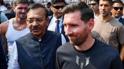 El caos que desató la visita de Lionel Messi en India