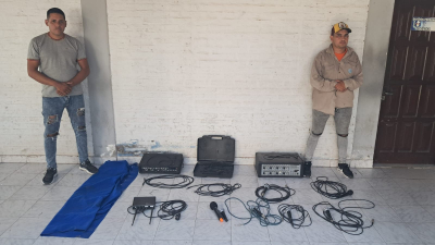 Recuperaron equipos de sonido robados de una iglesia