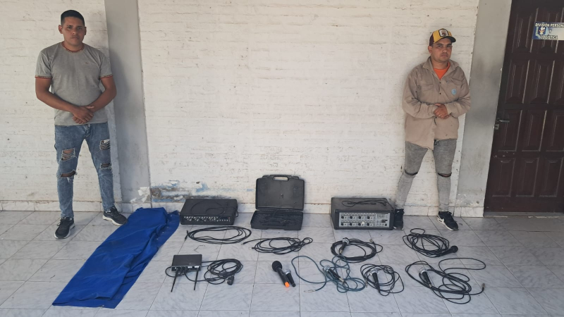 Recuperaron equipos de sonido robados de una iglesia