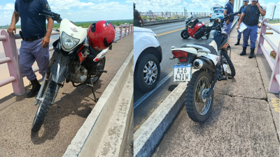 Buscan a un joven que abandonó su moto en el Puente Belgrano