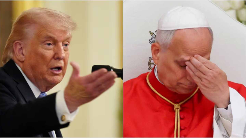 Donald Trump volvió a criticar el papa León XIV y advirtió: "Está poniendo en peligro a muchos católicos"
