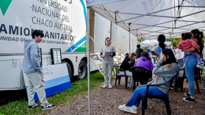Vecinos accedieron a atención médica gratuita a través del Camión Sanitario de la UNCAus