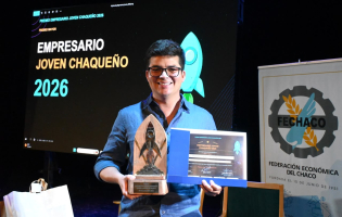 Juan Manuel Korovaichuk, reconocido como el empresario joven chaqueño 2026