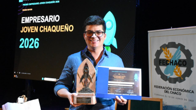 Juan Manuel Korovaichuk, reconocido como el empresario joven chaqueño 2026