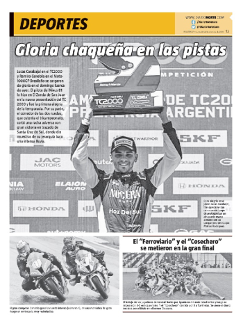 Gloria chaqueña en las pistas
