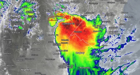 Alerta naranja por tormentas severas en Corrientes