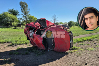 Murió un joven de Du Graty tras chocar un perro y volcar en la Ruta 95