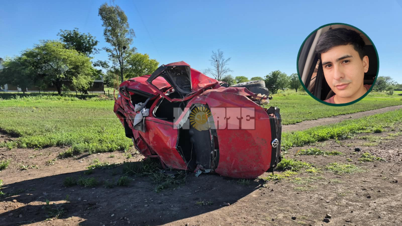 Murió un joven de Du Graty tras chocar un perro y volcar en la Ruta 95