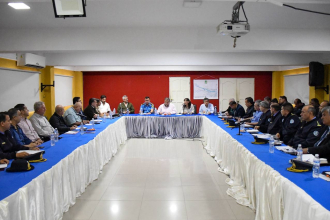 Comité de Emergencia se reunió en el Centro de Operaciones de la Jefatura
