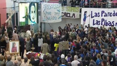 ‘Por vos juramos vencer‘, el lema de la ceremonia de despedida de Micaela en Concepción del Uruguay 