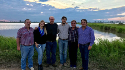Grobocopatel visitó el Chaco interesado en la producción que integra pacú y arroz en Las Palmas