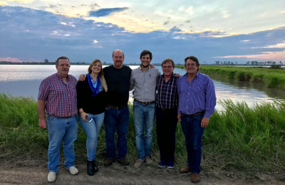 Grobocopatel visitó el Chaco interesado en la producción que integra pacú y arroz en Las Palmas