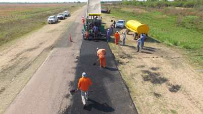 Obras en la ruta 4, en el tramo de Cuatro Bocas a Quitilipi