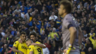 Boca goleó a Godoy Cruz en la Bombonera