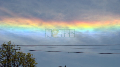 Impactante halo solar sobre el cielo de Resistencia