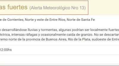 Desde hoy las condiciones meteorológicas empiezan a desmejorar en el territorio provincial