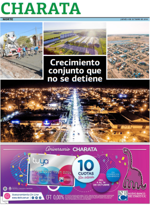 Charata: Crecimiento conjunto que no se detiene
