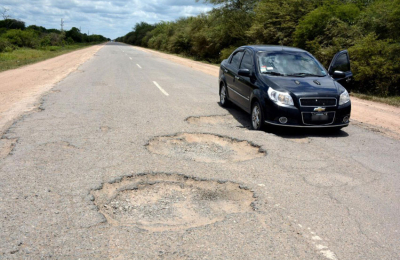 La ruta 16 entre Monte Quemado y Taco Pozo en pésimo estado