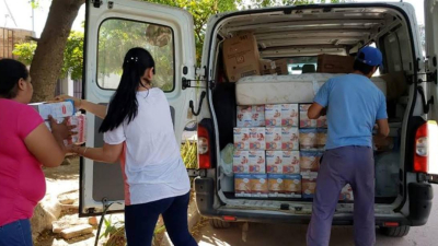 Desde Buenos Aires llegaron donaciones para varias localidades de la provincia