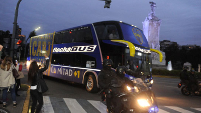 Boca llegó sin inconvenientes al estadio Monumental