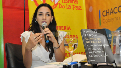 Thelma Fardin presentó su libro que le permitió sanar y contar su historia