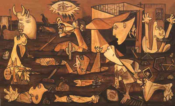 Mundano ya había hecho otro mural sobre la tragedia de Brumadinho en el que hacía una relectura del “Gernika” de Picasso.