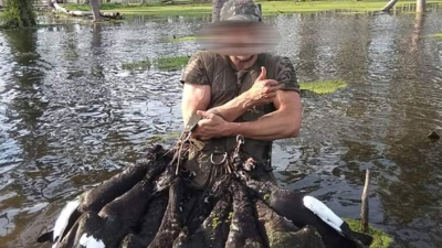 Se jactaba en las redes sociales de ser el“gran cazador”de patos, pero el fiscal se los incauto