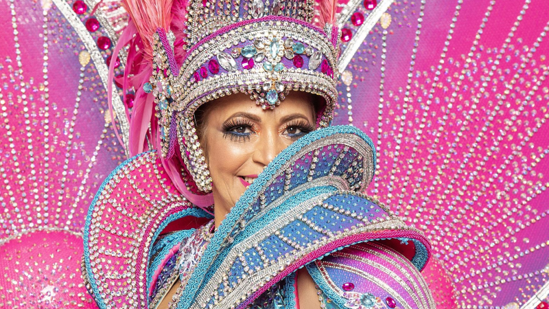 Alicia García desfiló en el Carnaval de San Pablo