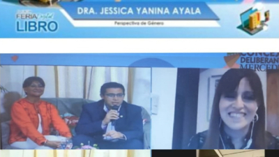 La diputada Ayala en la Feria Digital del Libro en Mercedes