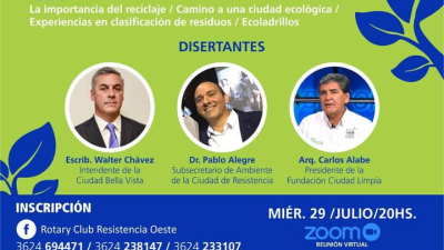 Disertación sobre ecología, ambiente y reciclado de residuos, organizada por Rotary Resistencia Oeste