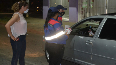 Magda Ayala supervisó operativo de Educación Vial durante las primeras horas de Navidad